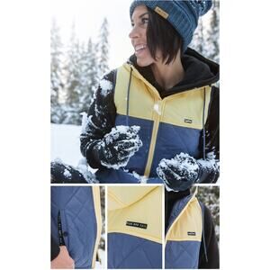 Flag Nor Fail Medium Women Peak Vest ZIP Up Outdoor Hooded Quilted EF1